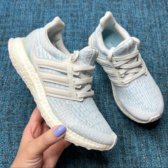 adidas Shoes - Adidas Ultraboost 3.0 Parley Sneakers in White Icey Blue